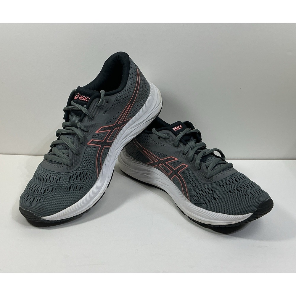 Asics Gel‎ Excite 6 Running Shoes Womens Sz 8.5 Gray Pink Athletic Sneakers